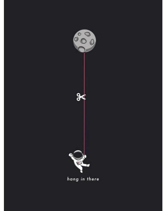 Baskılı Oversize T-shirt - Siyah -