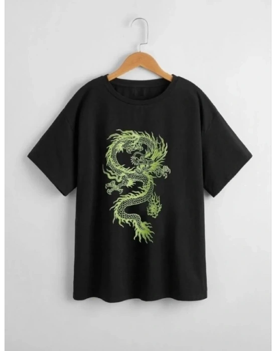 Baskılı T-Shirt - Siyah -