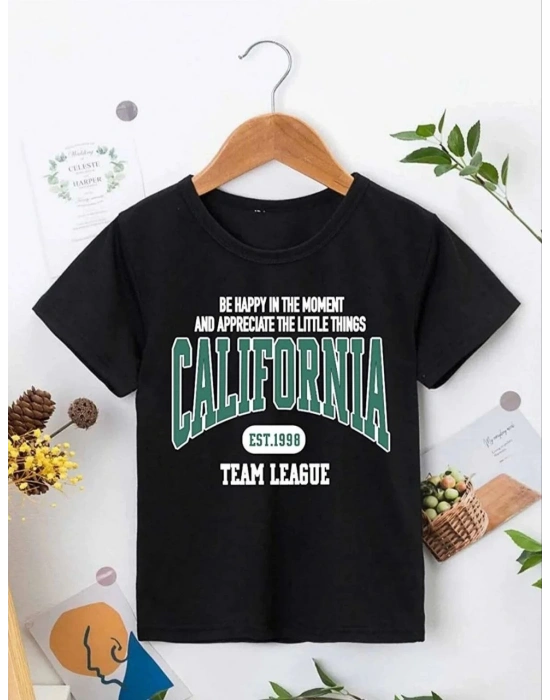 Baskılı T-Shirt - Siyah -