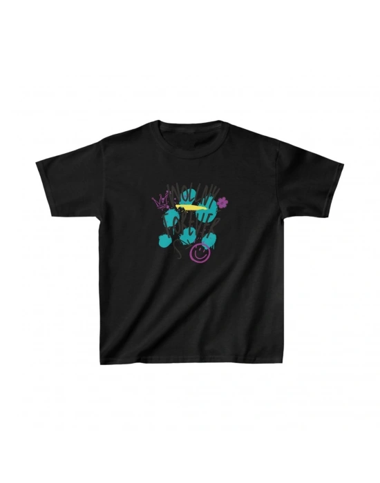 Baskılı T-Shirt - Siyah -