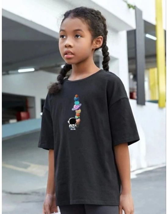 Baskılı T-Shirt - Siyah -