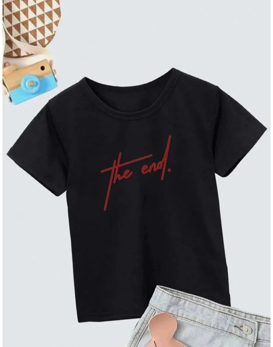 Baskılı T-Shirt - Siyah -