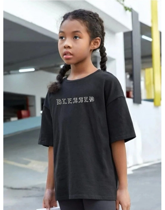 Baskılı T-Shirt - Siyah -