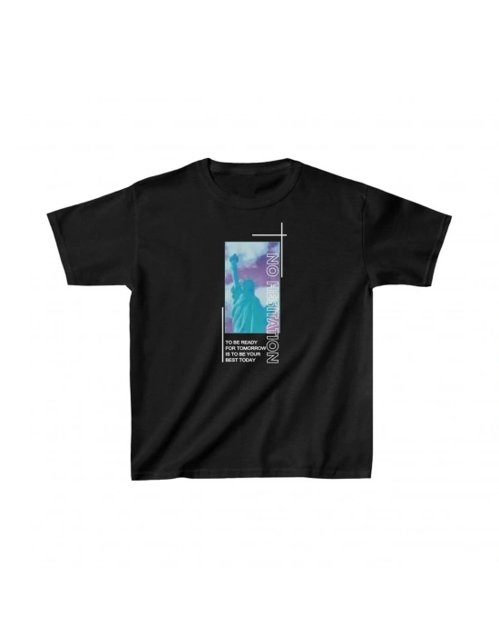 Baskılı T-Shirt - Siyah -