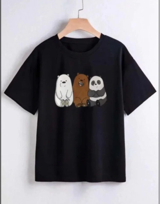 Baskılı T-Shirt - Siyah -