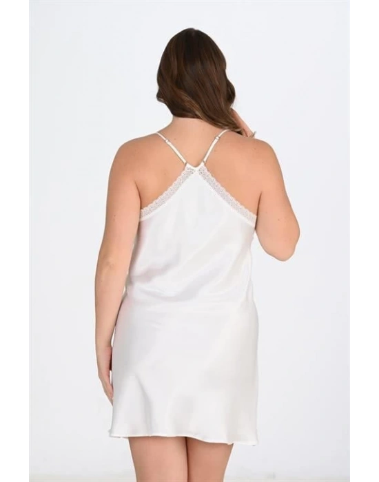Bicomi 2li Beyaz-Pembe Sabahlık Takımı Bigsize 6210