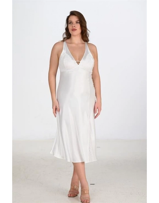 Bicomi 2li Ekru Sabahlık Takımı Bigsize 6224