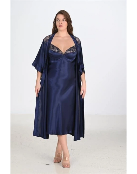 Bicomi 2li Lacivert Sabahlık Takımı Bigsize 6228