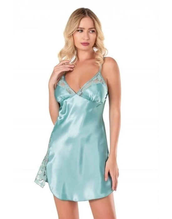 Bicomi Aqua Saten Gecelik 8117