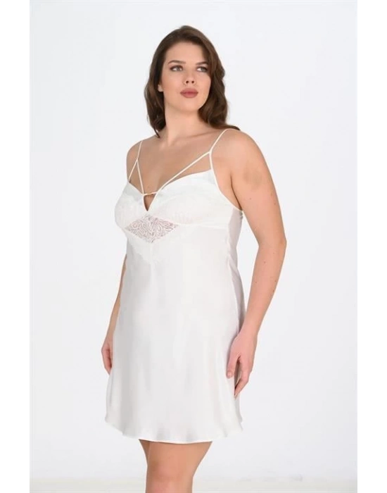 Bicomi Büyük Beden Ekru Gecelik 2100