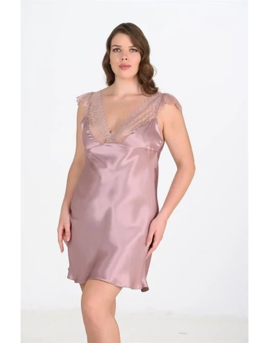 Bicomi Büyük Beden Vizon Gecelik 2106