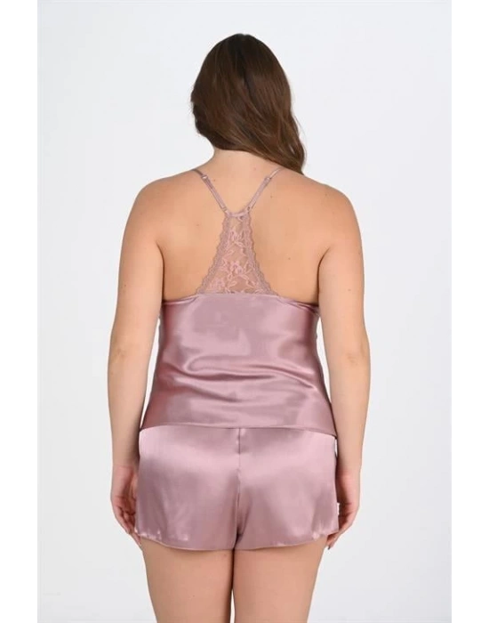 Bicomi Büyük Beden Vizon Şort Takımı