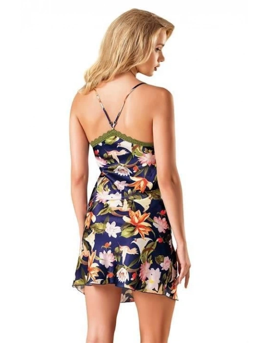 Bicomi Desenli Saten Gecelik 8147