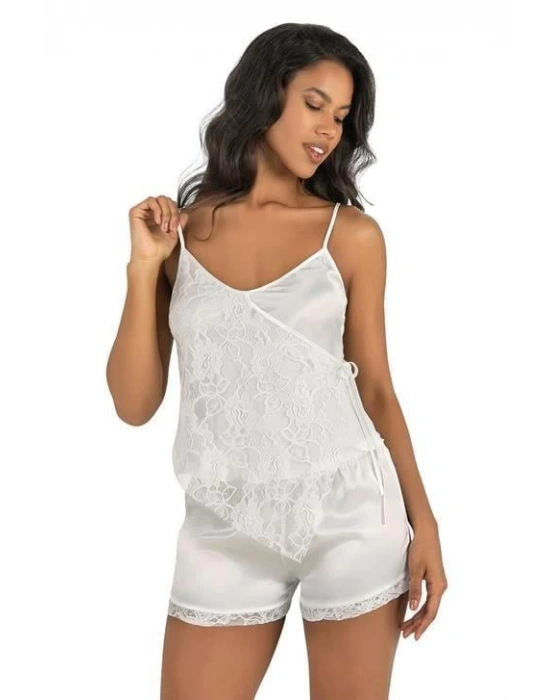 Bicomi Ekru Saten Şort Takımı 9204