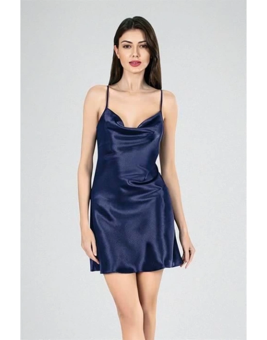 Bicomi Kısa Gecelik Degaje Lacivert 7740