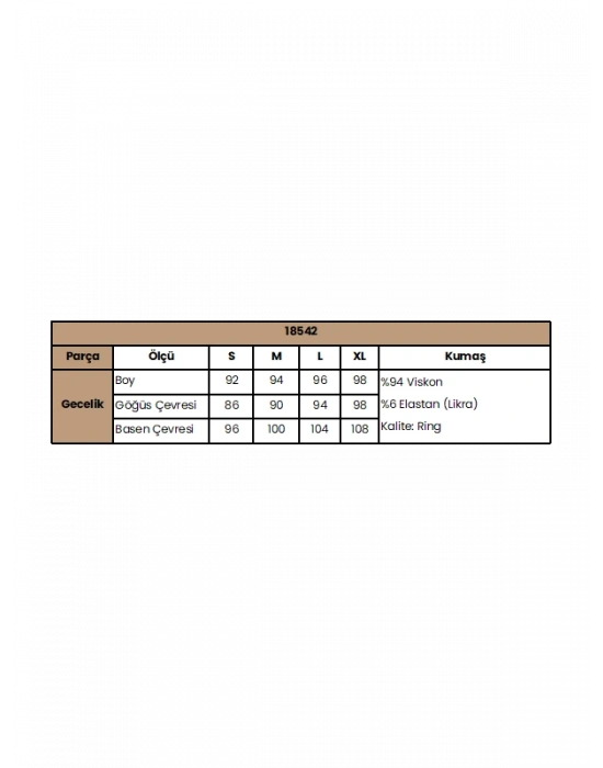 Bicomi Kolu Omzu ve Yakası Dantelli Önü Düğmeli Gecelik