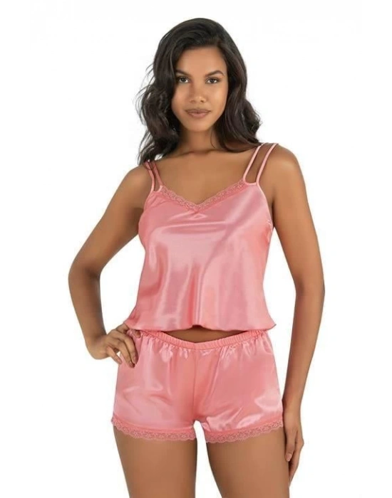 Bicomi Mercan Saten Şort Takımı 9210