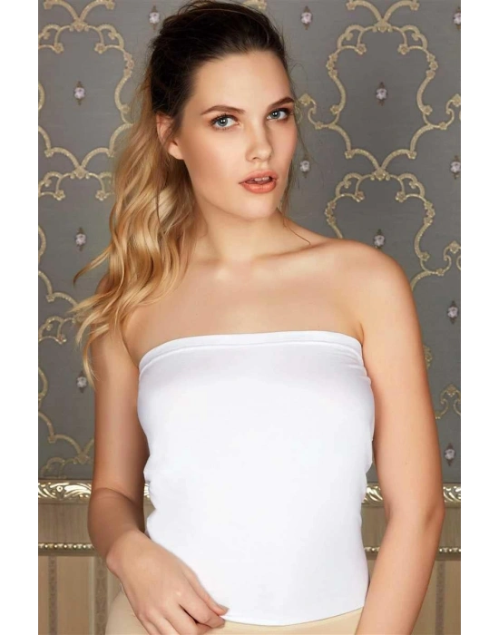 Bicomi Pamuklu Askısız Straplez T-Shirt