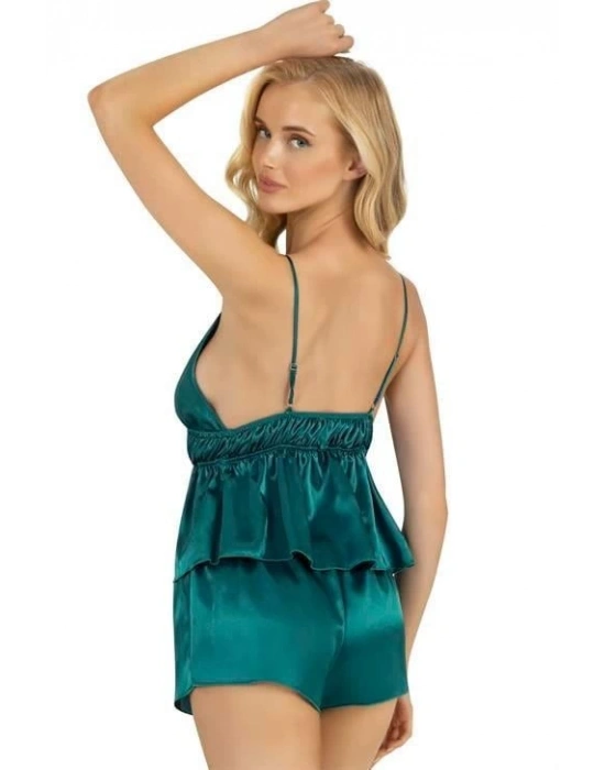 Bicomi Petrol Saten Şort Takımı 9208