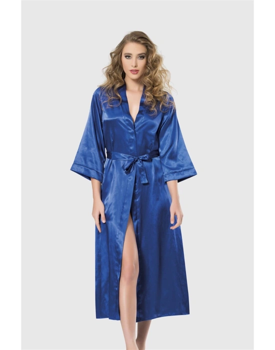 Bicomi Saks Uzun Saten Sabahlık