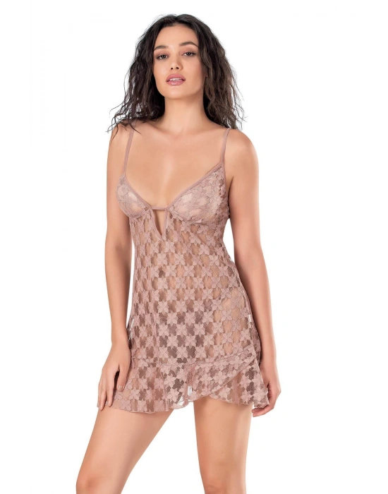 Bicomi Vizon Kısa Tül Gecelik