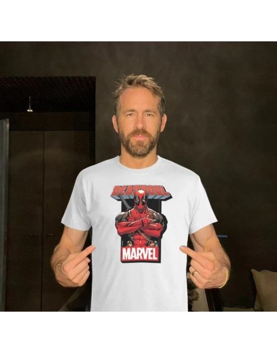 Bisiklet Yaka Baskılı Oversize T-Shirt - Beyaz -