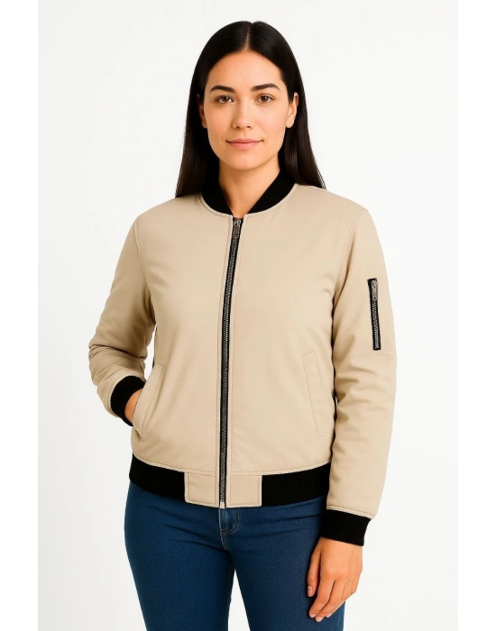 Bomber Mont Ceket - bej -