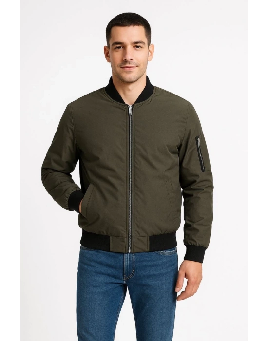 Bomber Mont Ceket - Haki -
