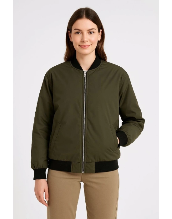 Bomber Mont Ceket - Haki -