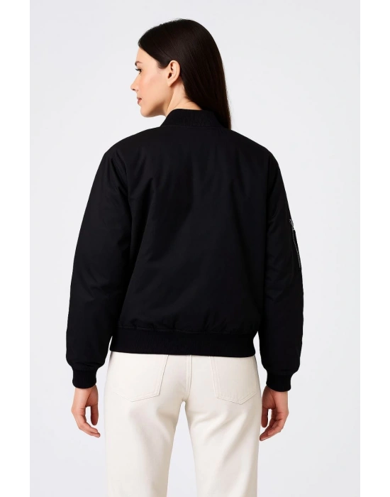 Bomber Mont Ceket Siyah -