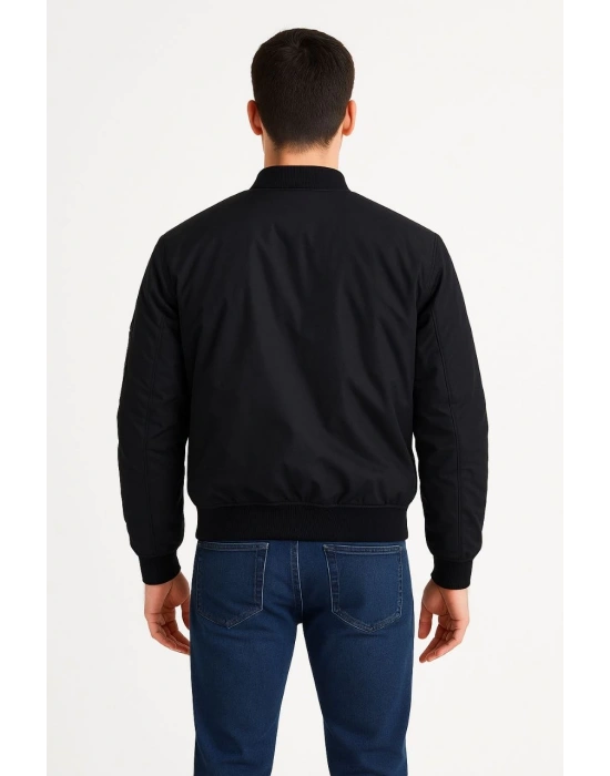 Bomber Mont Ceket - Siyah -