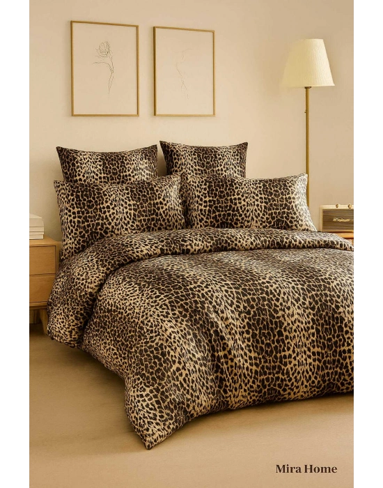 Çift Kişilik Pamuklu Nevresim Takımı Wild Leopard