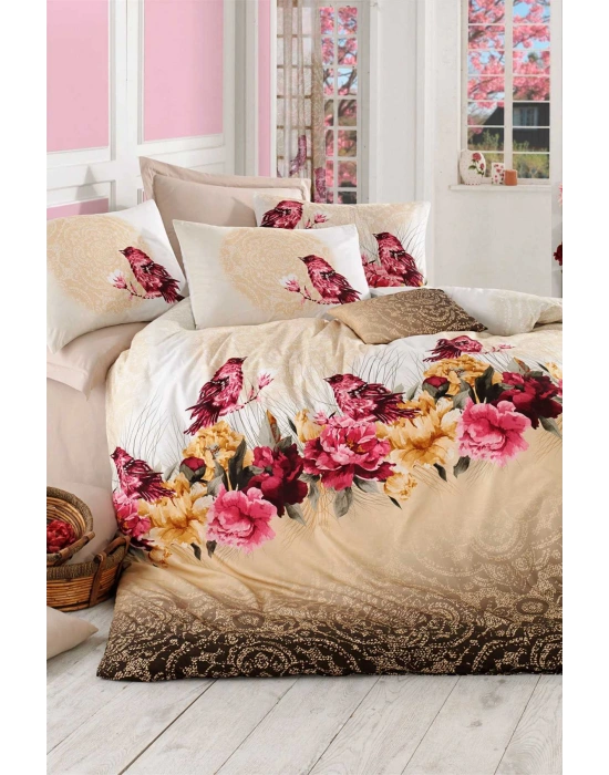 Çift Kişilik Ranforce Nevresim Takımı %100 Pamuklu Çalıkuşu