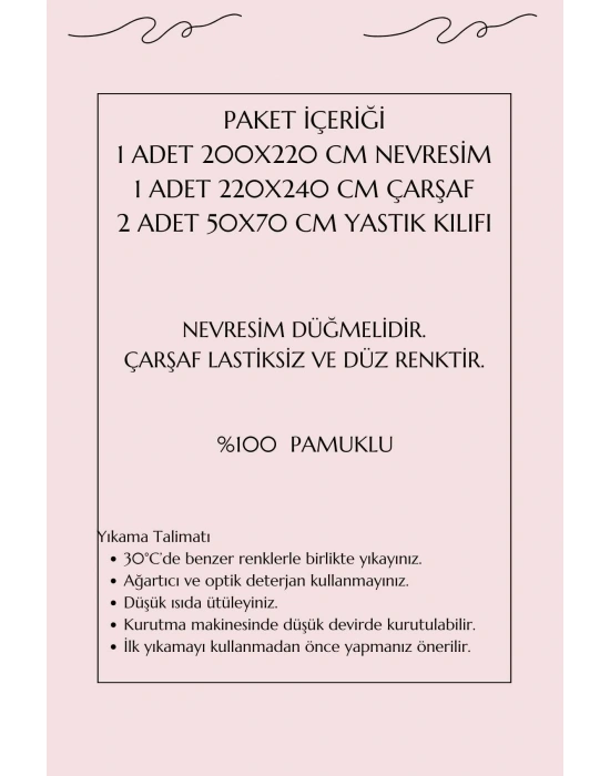 Çift Kişilik Ranforce Nevresim Takımı %100 Pamuklu Güneş