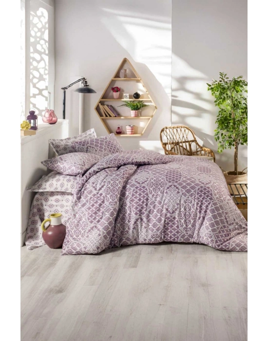 Çift Kişilik Ranforce Nevresim Takımı %100 Pamuklu Zarafet