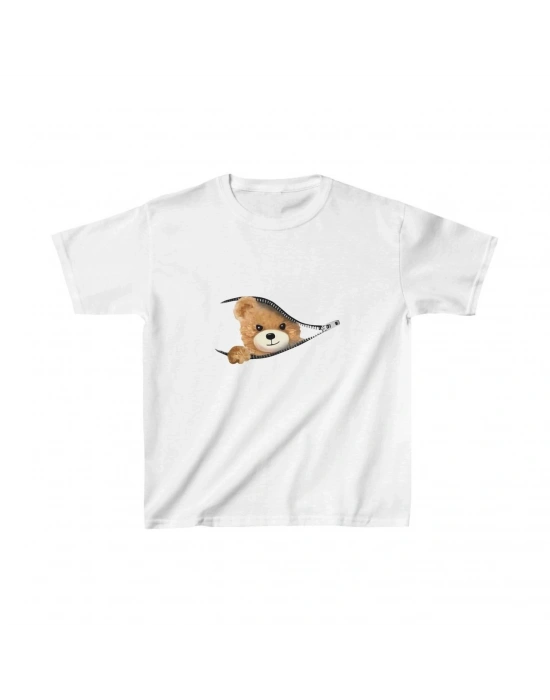 Çocuk Baskılı T-Shirt - Beyaz