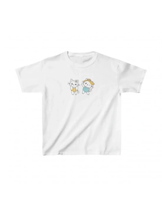 Çocuk Baskılı T-Shirt - Beyaz