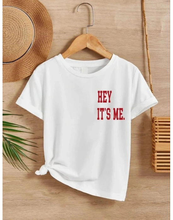 Çocuk   Baskılı T-Shirt - Beyaz