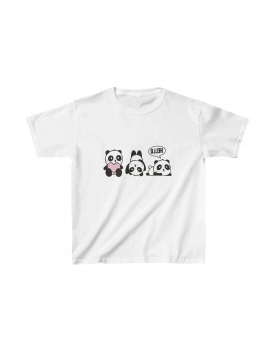 Çocuk Baskılı T-Shirt - Beyaz