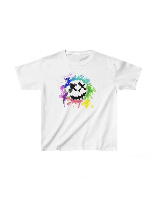 Çocuk Baskılı T-Shirt - Beyaz