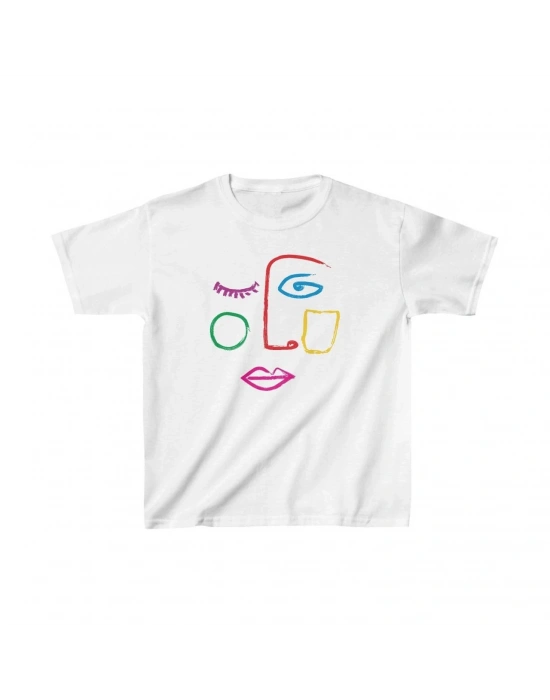 Çocuk Baskılı T-Shirt - Beyaz