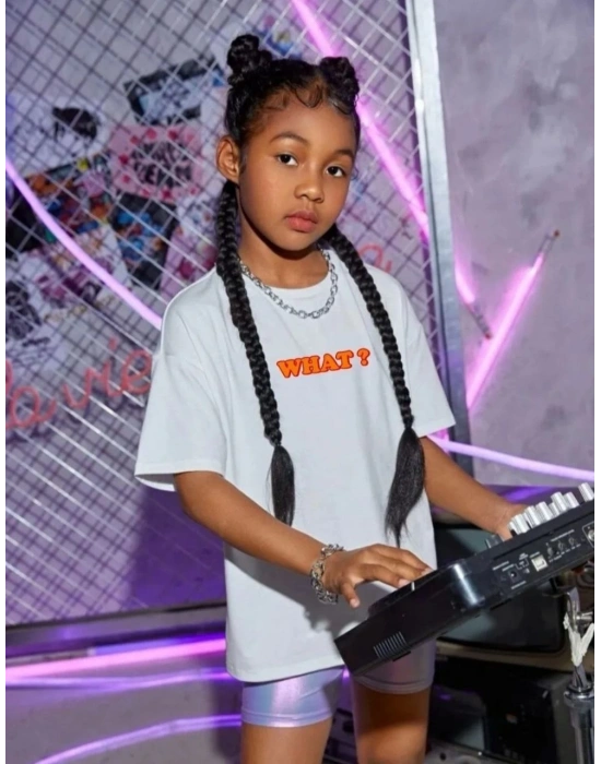 Çocuk   Baskılı T-Shirt - Beyaz