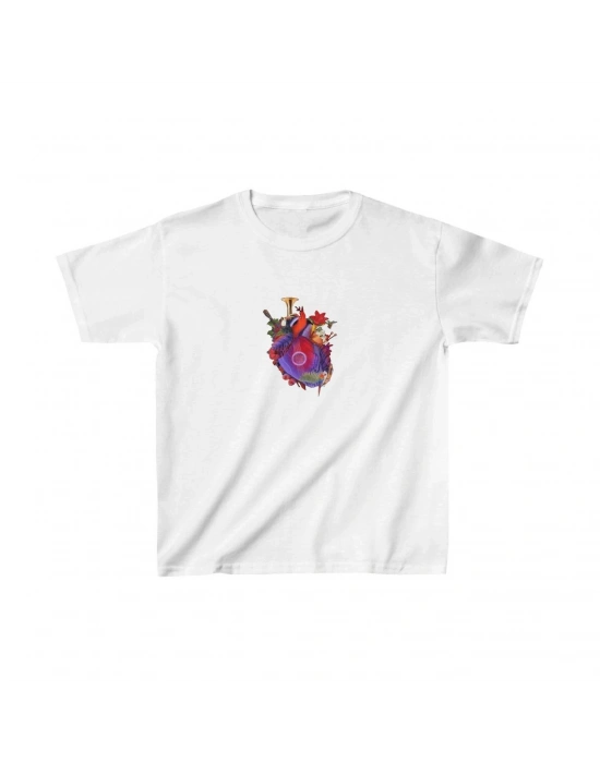 Çocuk Baskılı T-Shirt - Beyaz