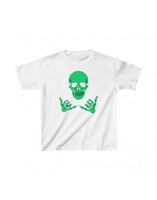 Çocuk Baskılı T-Shirt - Beyaz