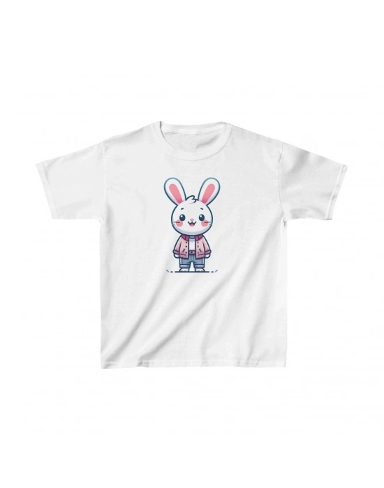 Çocuk Baskılı T-Shirt - Beyaz