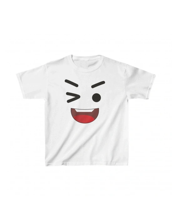 Çocuk Baskılı T-Shirt - Beyaz