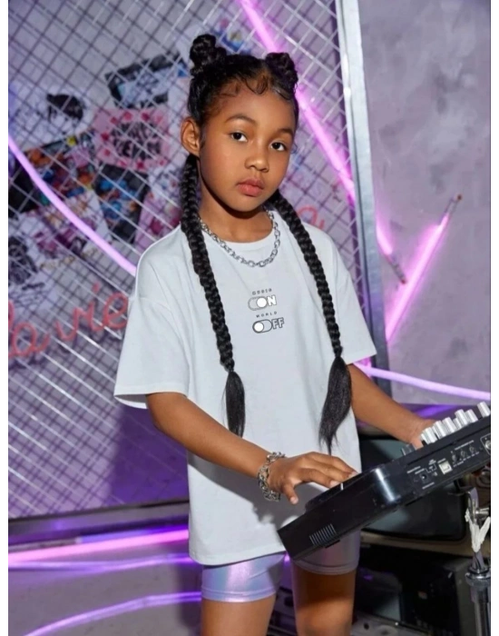 Çocuk   Baskılı T-Shirt - Beyaz