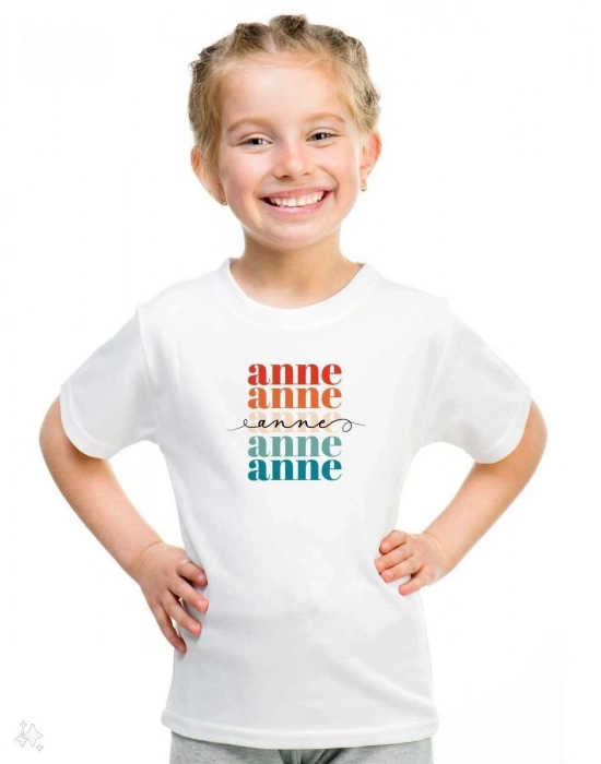 Çocuk Baskılı T-Shirt - Beyaz