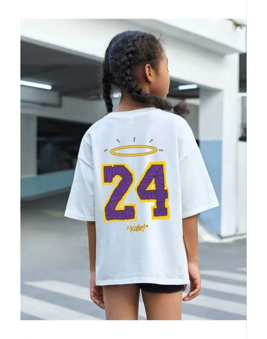 Çocuk   Baskılı T-Shirt - Beyaz