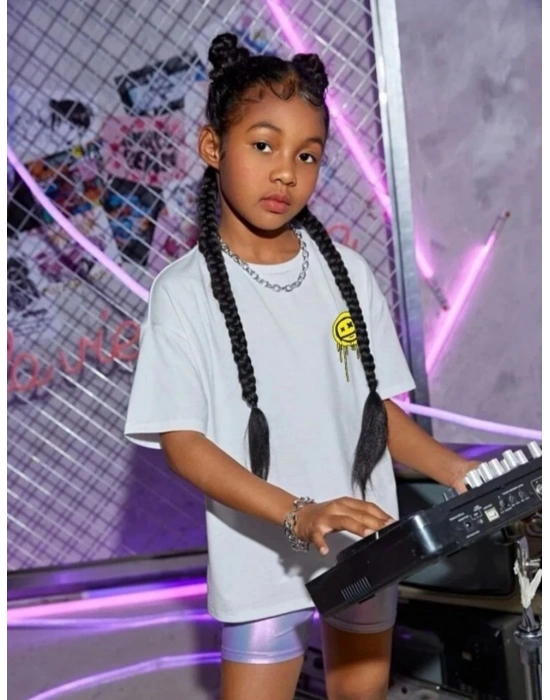 Çocuk   Baskılı T-Shirt - Beyaz